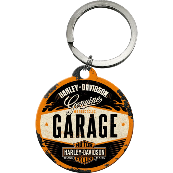 Retro atslēgu piekariņš Harley-Davidson Garage Ø 4 cm NOSTALGIC ART MOTOVEIKALS 21