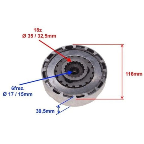 Sajūga komplekts ATV110 18z 116mm REPLICA MOTOVEIKALS 21