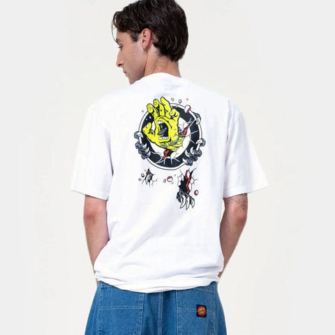 Santa Cruz Roskopp Screaming Target t-shirt white SANTA CRUZ MOTOVEIKALS 21
