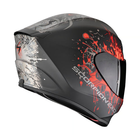 Scorpion EXO-391 Wolf ķivere matt black/silver/red SCORPION MOTOVEIKALS 21
