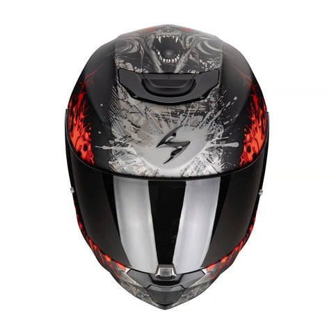 Scorpion EXO-391 Wolf ķivere matt black/silver/red SCORPION MOTOVEIKALS 21