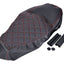 seat cover diamond quilted, black / red, carbon design for NIU NQ1 S DIVERSE / IMPORT MOTOVEIKALS 21