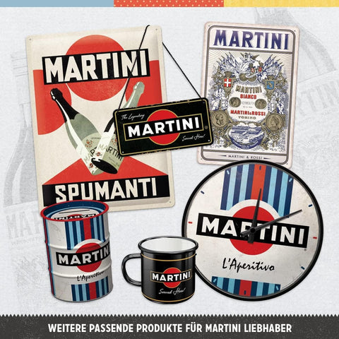Sienas pulkstenis MARTINI 31cm NOSTALGIC ART MOTOVEIKALS 21