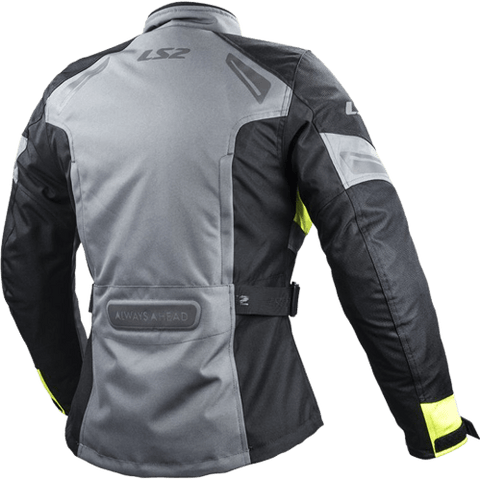 Sieviešu moto jaka LS2 Phase grey black H-V yellow 3XL LS2 MOTOVEIKALS 21