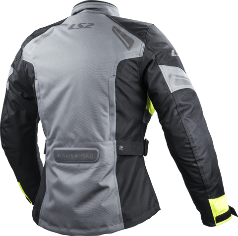 Sieviešu moto jaka LS2 Phase grey black H-V yellow 4XL LS2 MOTOVEIKALS 21