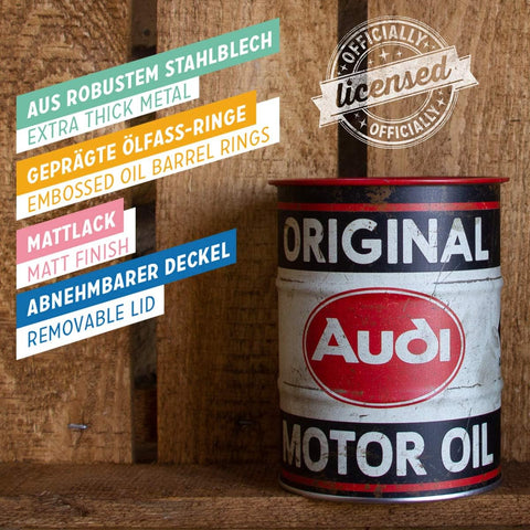 Skārda krājkase AUDI Original Motor Oil NOSTALGIC ART MOTOVEIKALS 21