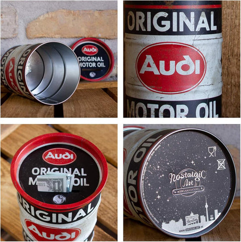 Skārda krājkase AUDI Original Motor Oil NOSTALGIC ART MOTOVEIKALS 21
