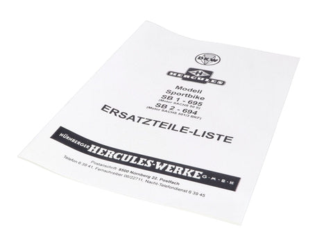 Spare parts list Parts catalog for Hercules SB 1 2 Sportbike Sport Bike NTS PARTS MOTOVEIKALS 21