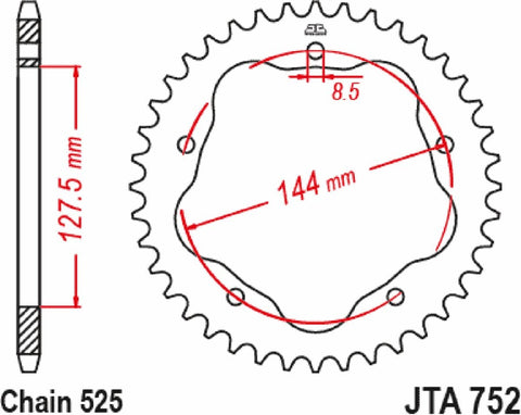 Sprcket Rr Duc Alloy 41T JT SPROCKETS JT SPROCKETS MOTOVEIKALS 21