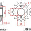 Sprocket Front 15T 520 JT SPROCKETS JT SPROCKETS MOTOVEIKALS 21