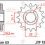 Sprocket Front 15T 525 JT SPROCKETS JT SPROCKETS MOTOVEIKALS 21
