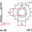 Sprocket Front 15T 530 JT SPROCKETS JT SPROCKETS MOTOVEIKALS 21
