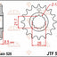 Sprocket Front 16T 520 JT SPROCKETS JT SPROCKETS MOTOVEIKALS 21