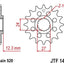 Sprocket Front 16T 520 JT SPROCKETS JT SPROCKETS MOTOVEIKALS 21