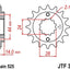 Sprocket Front 16T 525 Ru JT SPROCKETS JT SPROCKETS MOTOVEIKALS 21