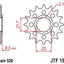 Sprocket Front 17T 520 JT SPROCKETS JT SPROCKETS MOTOVEIKALS 21