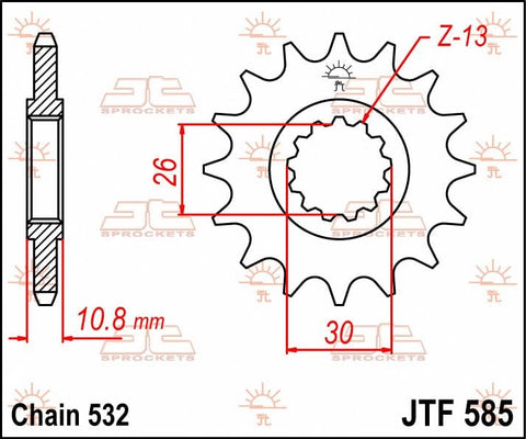 Sprocket Front 17T 532 JT SPROCKETS JT SPROCKETS MOTOVEIKALS 21