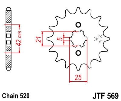 Sprocket Front 18T 520 JT SPROCKETS JT SPROCKETS MOTOVEIKALS 21