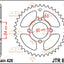 Sprocket Rear 39T 428 JT SPROCKETS JT SPROCKETS MOTOVEIKALS 21