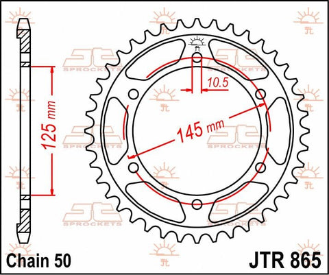 Sprocket Rear 39T 530 JT SPROCKETS JT SPROCKETS MOTOVEIKALS 21
