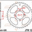 Sprocket Rear 42T 428 JT SPROCKETS JT SPROCKETS MOTOVEIKALS 21