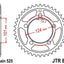 Sprocket Rear 42T 525 JT SPROCKETS JT SPROCKETS MOTOVEIKALS 21