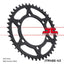Sprocket Rear 43T 520 Blk JT SPROCKETS JT SPROCKETS MOTOVEIKALS 21