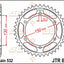 Sprocket Rear 43T 532 JT SPROCKETS JT SPROCKETS MOTOVEIKALS 21