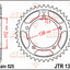 Sprocket Rear 44T 525 JT SPROCKETS JT SPROCKETS MOTOVEIKALS 21