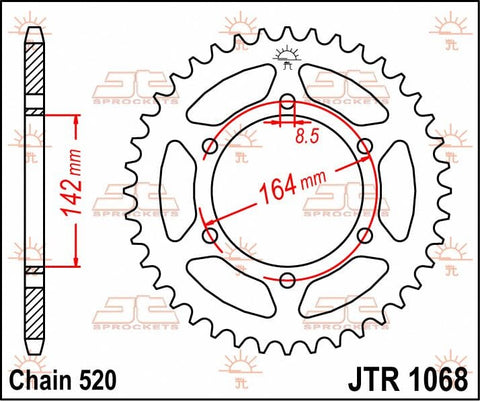 Sprocket Rear 46T 520 JT SPROCKETS JT SPROCKETS MOTOVEIKALS 21