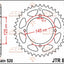 Sprocket Rear 46T 520 JT SPROCKETS JT SPROCKETS MOTOVEIKALS 21