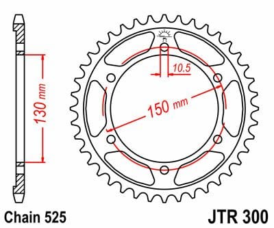Sprocket Rear 48T 525 Blk JT SPROCKETS JT SPROCKETS MOTOVEIKALS 21