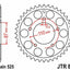 Sprocket Rear 48T 525 Blk JT SPROCKETS JT SPROCKETS MOTOVEIKALS 21