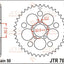 Sprocket Rear 48T 530 Zinc JT SPROCKETS JT SPROCKETS MOTOVEIKALS 21