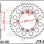 Sprocket Rear 50T 428 JT SPROCKETS JT SPROCKETS MOTOVEIKALS 21