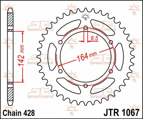 Sprocket Rear 52T 428 JT SPROCKETS JT SPROCKETS MOTOVEIKALS 21
