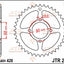 Sprocket Rear 53T 428 JT SPROCKETS JT SPROCKETS MOTOVEIKALS 21