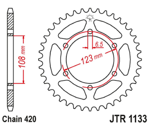 Sprocket Rear 59T 420 JT SPROCKETS JT SPROCKETS MOTOVEIKALS 21