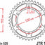 Sprocket Rr Yamaha 42T JT SPROCKETS JT SPROCKETS MOTOVEIKALS 21