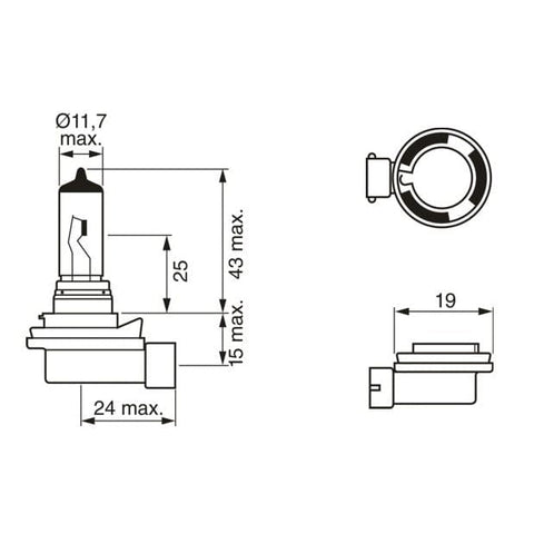 Spuldze BOSCH halogens H8 12V max. 35W BOSCH MOTOVEIKALS 21