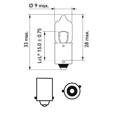 Spuldze NARVA H6W 12V/6W BAX9S NARVA MOTOVEIKALS 21