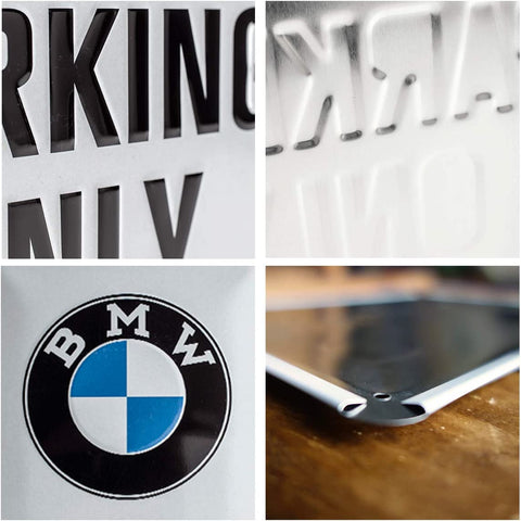 Stāvvietas zīme BMW PARKING ONLY 20x30cm NOSTALGIC ART MOTOVEIKALS 21