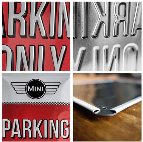 Stāvvietas zīme MINI PARKING ONLY 20 x 30 cm NOSTALGIC ART MOTOVEIKALS 21