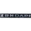Sticker emblem black / chrome 130 x 16,5mm aluminum elongated for Zündapp OEM STANDARD MOTOVEIKALS 21