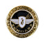 Sticker emblem D=64mm round gold shiny aluminum for Zündapp OEM STANDARD MOTOVEIKALS 21