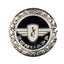 Sticker emblem D=64mm round silver glossy aluminum for Zündapp OEM STANDARD MOTOVEIKALS 21