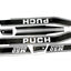 Sticker set 5 pieces black/white for Puch M 50 Monza Mokick DIVERSE / IMPORT MOTOVEIKALS 21