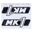 Sticker set MK1 MOGA 45x110mm for Hercules MK 1 MOGA MOTOVEIKALS 21