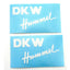 Sticker set MOGA 2 parts wide 70mm high 40mm for moped mokick MOGA MOTOVEIKALS 21