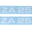 Sticker set MOGA 2 parts Wide 95mm High 17mm for ZA 25 moped MOGA MOTOVEIKALS 21